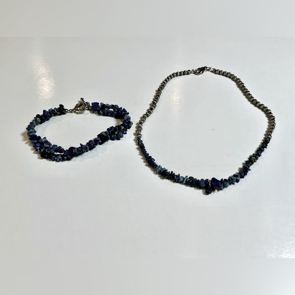 Silver & Turquoise Necklace and Bracelet
